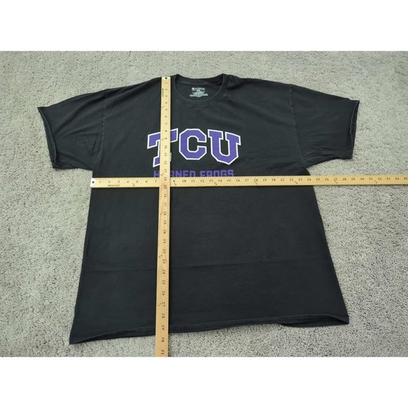 TCU Horned Frogs T Shirt Mens XXL Short Sleeve NCAA Champion‎ Black - Picture 4 of 6